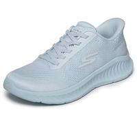 Skechers Mujer Go Walk Now Khloe Slip-In ENTRENADOR, Light Blue Textile/Trim, 38.5 EU