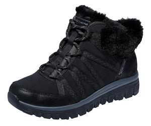Skechers Mujer Graceful Cozy Strolls Slip-In ENTRENADOR, Black Nylon/Webbing/Faux Fur, 36.5 EU