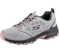 Skechers HILLCREST PURE ESCAPADE, Zapatillas de Deporte para Mujer, Gray Leather / Mesh / Pink Trim, 40 EU
