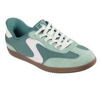 Skechers Hotshot-Everyday Ease - Tenis sin Cordones para Mujer, Piel de Nailon Verde y Ribete Rosa, 39 EU