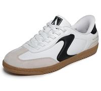 Skechers Mujer Hotshot Perfect Choice Slip-In ENTRENADOR, White Duraleather Black Leather^ Trim, 40 EU