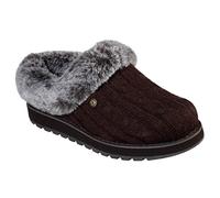 Skechers Mujer Keepsakes Ice Angel Slippers | Pantuflas informales, plantilla de espuma viscoelástica, parte superior de punto suave, forro de piel sintética