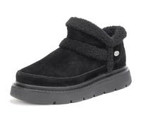 Skechers Mujer Keepsakes Lite Winter Snug Botas | Botines casuales, sin cordones, plantilla de espuma viscoelástica, parte superior de gamuza tratada con 3M Scotchgard