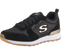 Skechers Mujer OG 85 Goldn Gurl Trainer, Black Suede/Nylon/Mesh/Rose Gold Trim, 38 EU