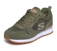 Skechers Mujer OG 85 Goldn Gurl Trainer, Olive Suede/ Nylon/ Mesh/ Rose Gold Trim, 36.5 EU