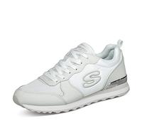 Skechers Mujer OG 85 Goldn Gurl Trainer, White Leather/Mesh/Nylon/Silver Trim, 37 EU