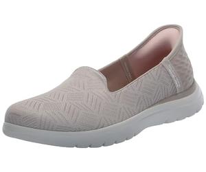 Skechers Mujer On-The-Go Flex Clover Slip-In ENTRENADOR, Taupe Textile, 38.5 EU