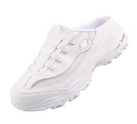 Skechers Mujer Sabot, blanco y plateado, 40 EU