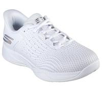 Skechers Mujer Skechers Viper Court Reload Slip-In ENTRENADOR, White Synthetic/ Textile/White Trim, 36 EU
