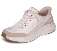 Skechers Mujer Slip-In Contour Foam Trainers - Cozy Fit Sneaker, Natural/Taupe, 39.5 EU Ancho