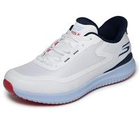 Skechers Mujer Slip-Ins: Go Golf Flight Sneakers For Women - Breathable Mesh, Spikeless Traction Slip-In Entrenador, White/Navy/Red, 40 EU