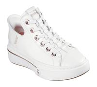 Skechers Mujer Snoop One Og Leather Slip-In ENTRENADOR, White Leather / Mesh / Rose Gold Trim, 37.5 EU
