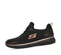 Zapatillas Skechers Squad Sr Mujer Black Flat Knit /Rose Gold Trim 36.5