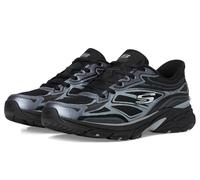 Skechers Stamina - Tenis Deportivos para Mujer, Borde de Malla Duraleather Negro, 38.5 EU