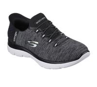 Skechers Mujer Summits 12980 Zapatillas, Black Mesh/White Trim, 35 EU