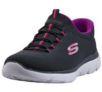 Skechers Mujer Summits 12980 Zapatillas, Charcoal Mesh/Purple Trim, 39 EU