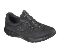 Skechers Zapatillas mujer Summits Vegan negro con detalle de malla 36 EU Ancho