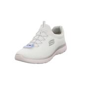 Skechers Mujer Summits Artistry Chic Zapatillas, White Mesh/Silver & Gray Trim, 39 EU