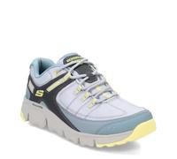 Skechers Mujer Summits At Artists Bluff Zapatillas, Blue Synthetic Textile Yellow Trim, 40 EU
