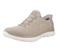 Skechers Mujer Summits Classy Night Slip-In ENTRENADOR, Taupe Mesh/Gold Trim, 38 EU