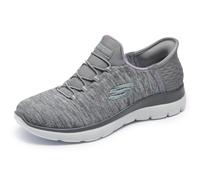 Skechers Mujer Summits Dazzling Haze Slip-In Entrenador, Gray Mesh/Multi Trim, 37 EU