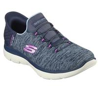 Skechers Summits Hands-Free Slip-ins - Memory Foam Insole, Heel Pillow, Vegan Materials, Zapatillas Mujer, Navy, 40 EU Ancho