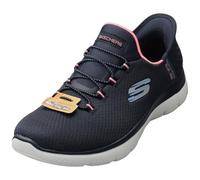 Skechers Mujer Summits Diamond Dream Slip-In ENTRENADOR, Navy Mesh/Pink Trim, 40 EU
