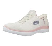Skechers Mujer Summits Diamond Dream Zapatillas, Natural Mesh/Pink Trim, 41 EU