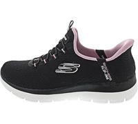 Skechers Mujer Summits Dream Chaser Zapatillas, Black Mesh/Mauve Trim, 38 EU
