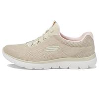 Skechers Summits Fun Flare, Zapatos Deportivos Mujer, Taupe Mesh/Light Pink Trim, 37.5 EU