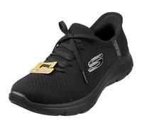 Skechers Mujer Summits New Daily Slip-In ENTRENADOR, Black Knit/Gunmetal Trim, 37.5 EU