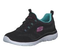 Skechers Zapatillas Summits New Nature Mujer Tejido negro con ribetes rosa y aqua Talla 40 EU