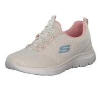 Skechers, Summits New Nature Mujer, Tejido Natural Rosa con Ribete Aguamarina, 39 EU
