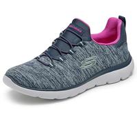 Skechers Mujer Summits Quick Getaway Zapatillas, Navy Hot Pink, 38 EU