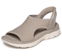 Skechers Mujer Summits Sandal Sweetly Evolved Zapatillas, Taupe Knit, 37 EU