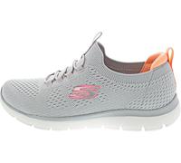 Skechers Summits, Zapatillas Mujer, Gray Knit Pink Coral Trim, 40.5 EU