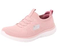Skechers Mujer Summits Top Player Zapatillas, Rose Knit/Mauve Trim, 40 EU