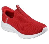 Skechers Mujer Ultra Flex 3.0 Easy Win Slip-In ENTRENADOR, Red Knit/Trim, 41 EU