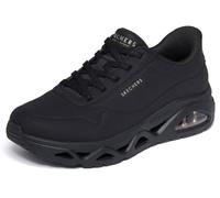 Skechers Mujer Uno Glide-Step Glide On Air Slip-In Entrenador, Black Durabuck Rose Gold Trim, 41 EU