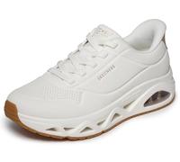 Skechers Mujer Uno Glide-Step Glide On Air Slip-In ENTRENADOR, White Durabuck/ Rose Gold Trim, 37.5 EU