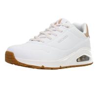 Skechers Zapatillas de deporte Mujer Uno Shimmer Away Blanco, oro rosa Durabuck Duraleather Talla 40