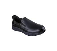Skechers Nampa Broxtin, Zapatos de Servicio médico Hombre, Black Leather/Synthetic, 48.5 EU