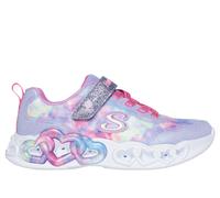 Skechers niÃ±a Infinite Heart Lights - Color Lovin en Lavanda, talla 33.5