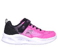 Skechers niÃ±a S-Lights: Sola Glow - Ombre Deluxe en Negro/Rosa Caliente, talla 33