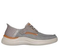 Skechers Niko Moc Toe Bungee Lace Slip-ins RF: Hasting - Zapatos náuticos para Hombre, Gris, 13 UK X-Wide