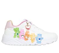 Skechers niña Care Bears: UNO Lite - Care Bears BFFs en Blanco, talla 30