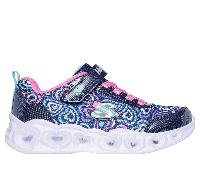Skechers niña Heart Lights - Boogie Love en Navy, talla 33.5
