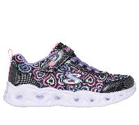 Skechers niña Heart Lights - Boogie Love en Negro, talla 30