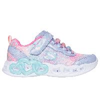 Skechers niña Infinite Heart Lights - Heart Jewels en Lavanda, talla 28.5