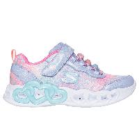 Skechers Infinite Heart Lights - Zapatillas para niña, Lavanda Multicolor, 32 EU